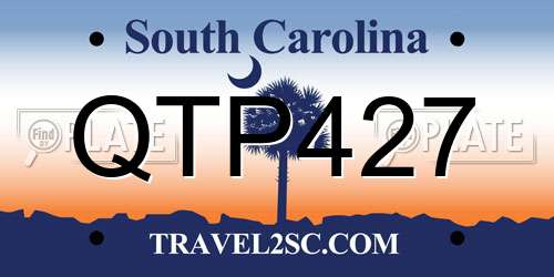 QTP427 South Carolina License Plate