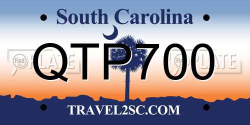 QTP700 South Carolina License Plate