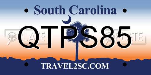 QTPS85 South Carolina License Plate