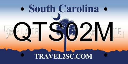 QTS02M South Carolina License Plate