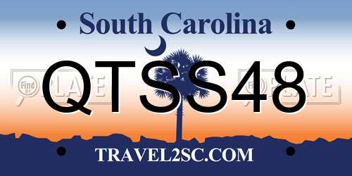 QTSS48 South Carolina License Plate