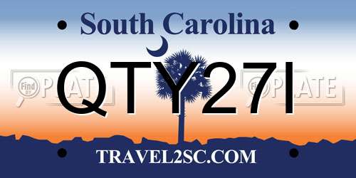 QTY27I South Carolina License Plate