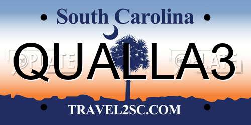 QUALLA3 South Carolina License Plate