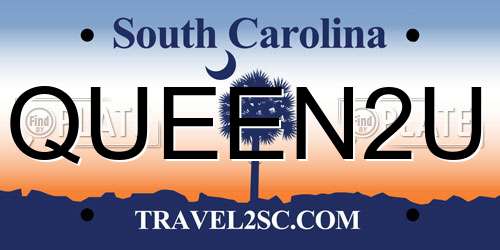 QUEEN2U South Carolina License Plate