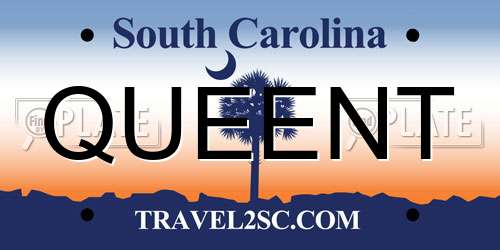 QUEENT South Carolina License Plate