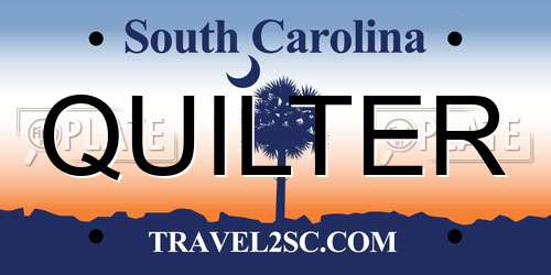 QUILTER South Carolina License Plate