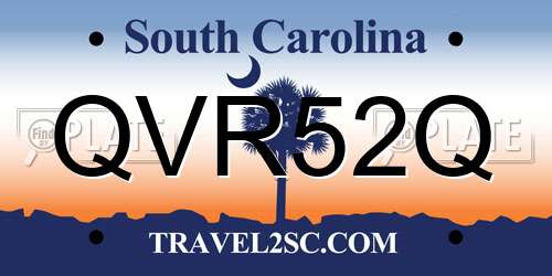 QVR52Q South Carolina License Plate