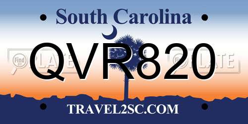 QVR820 South Carolina License Plate
