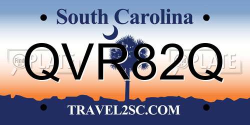 QVR82Q South Carolina License Plate