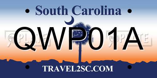 QWP01A South Carolina License Plate