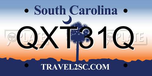 QXT31Q South Carolina License Plate