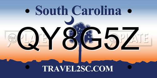 QY8G5Z South Carolina License Plate
