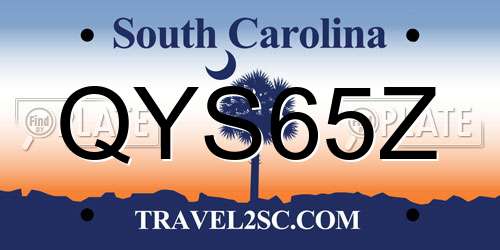 QYS65Z South Carolina License Plate