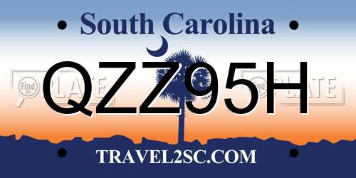 QZZ95H South Carolina License Plate