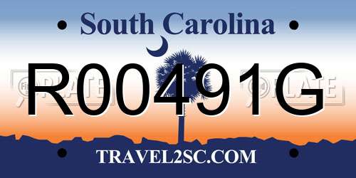 R00491G South Carolina License Plate