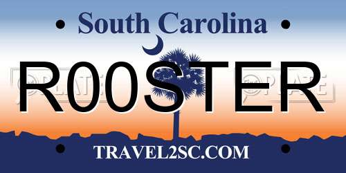 R00STER South Carolina License Plate