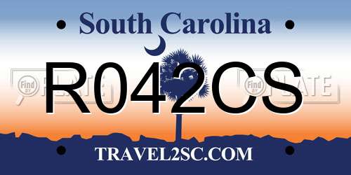 R042CS South Carolina License Plate