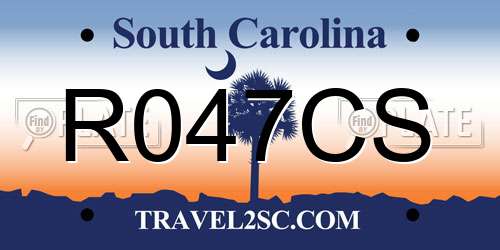 R047CS South Carolina License Plate