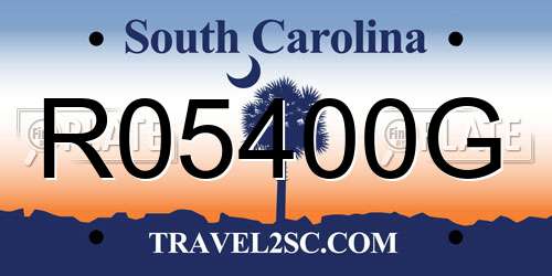 R05400G South Carolina License Plate