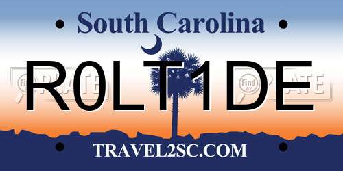 R0LT1DE South Carolina License Plate