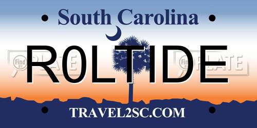 R0LTIDE South Carolina License Plate