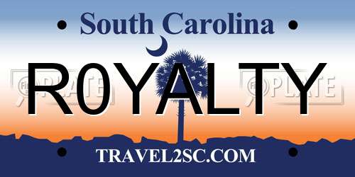 R0YALTY South Carolina License Plate