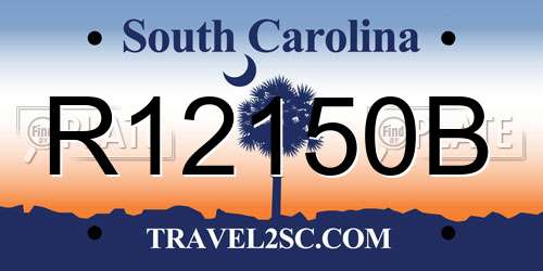 R12150B South Carolina License Plate