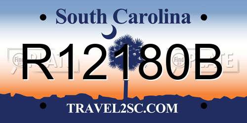 R12180B South Carolina License Plate