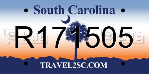 R171505 South Carolina License Plate