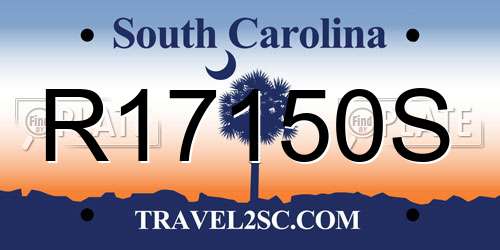 R17150S South Carolina License Plate