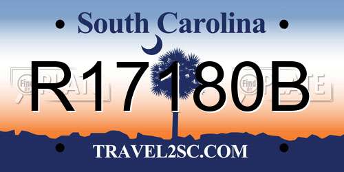R17180B South Carolina License Plate