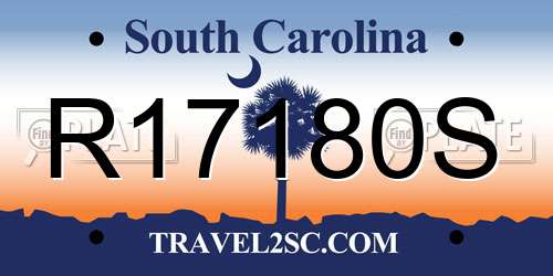R17180S South Carolina License Plate