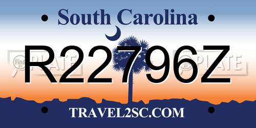 R22796Z South Carolina License Plate
