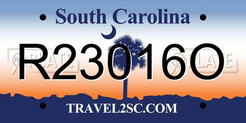 R23016O South Carolina License Plate