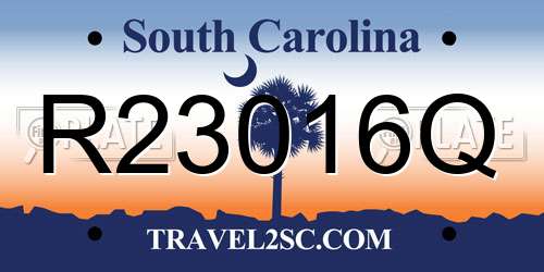R23016Q South Carolina License Plate