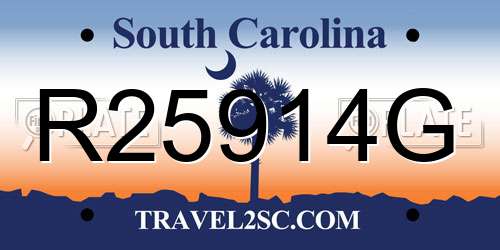 R25914G South Carolina License Plate