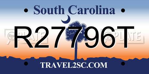 R27796T South Carolina License Plate