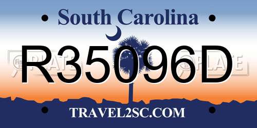 R35096D South Carolina License Plate