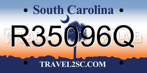 R35096Q South Carolina License Plate