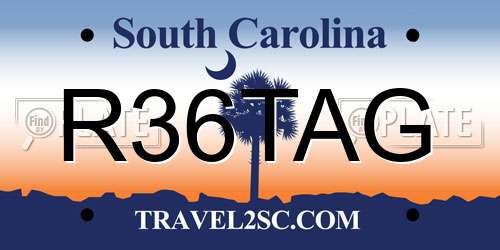 R36TAG South Carolina License Plate