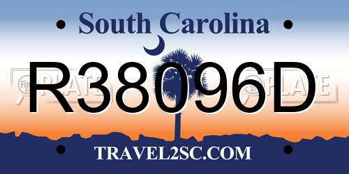 R38096D South Carolina License Plate