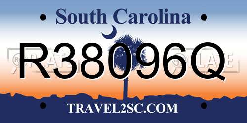 R38096Q South Carolina License Plate