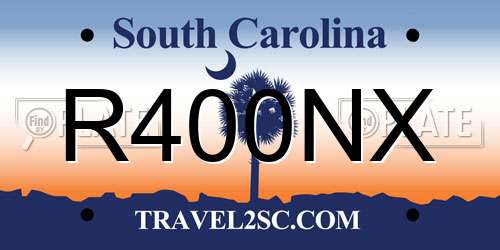 R400NX South Carolina License Plate
