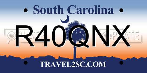 R40QNX South Carolina License Plate