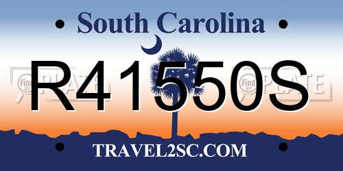 R41550S South Carolina License Plate