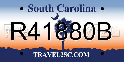 R41880B South Carolina License Plate