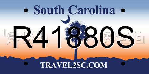R41880S South Carolina License Plate