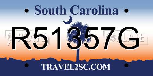 R51357G South Carolina License Plate