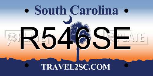 R546SE South Carolina License Plate