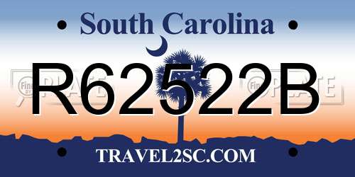R62522B South Carolina License Plate
